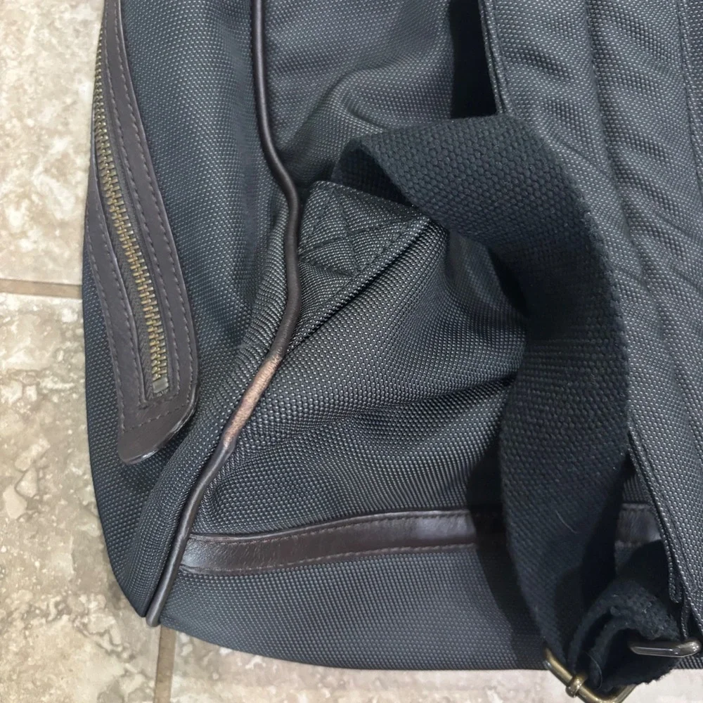 Banana Republic Nylon Backpack with Leather Trim and Front Zip Pockets‎
